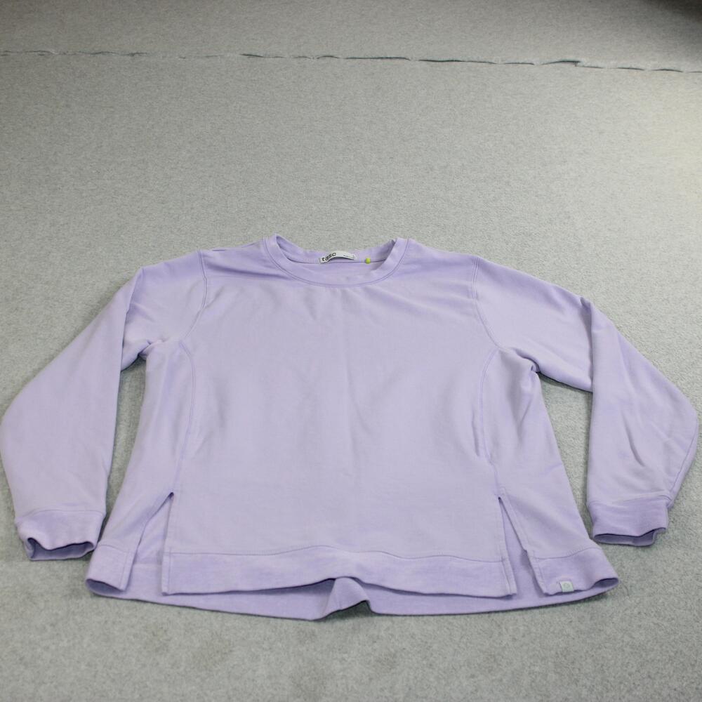Tasc Shirt Women Large Purple Long Sleeve Performance Bamboo Organic Cotton Comf